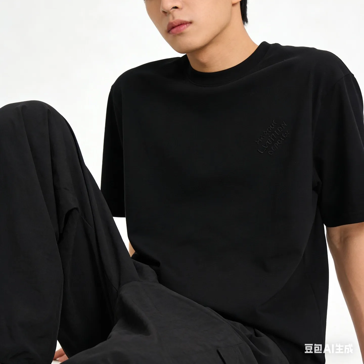 Louis Vuitton/Louis Vuitton short sleeves with signature embroidery on the chest